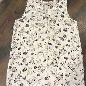 LOFT Sleeveless Floral Blouse size XXS